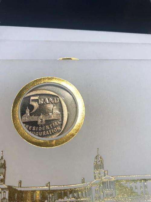 3 X MANDELA INAUGURATION FDC 6.3C WITH ISSUED R5 - AS ISSUED BY P.O. NOT TAMPERED WITH