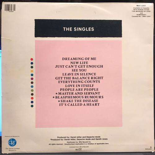 DEPECHE MODE LP ~ THE SINGLES 81 - 85 (LP) 1985 SA Press INTERPAK