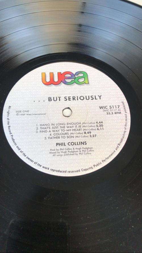 PHIL COLLINS - ... BUT SERIOUSLY (LP) SA PRESS 1989 WEA RECORDS
