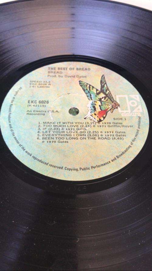 BREAD ~  THE BEST OF BREAD (1972) LP - SA Press VINYL - VG+