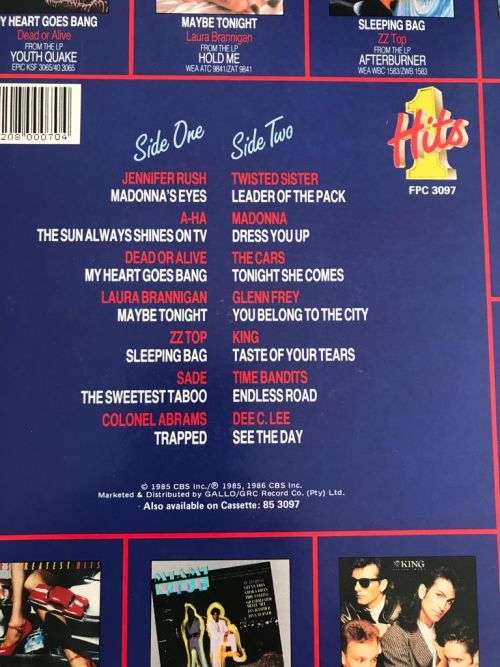 NO. 1 HITS 1985 ~ Various Original Artists (LP)  SA PRESS 1985 WEA RECORDS VG+