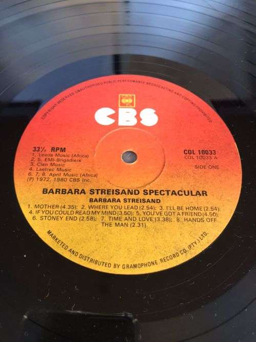 BARBRA STREISAND - SPECTACULAR (LP)  RHODESIA / ZIMBABWE Press 1980