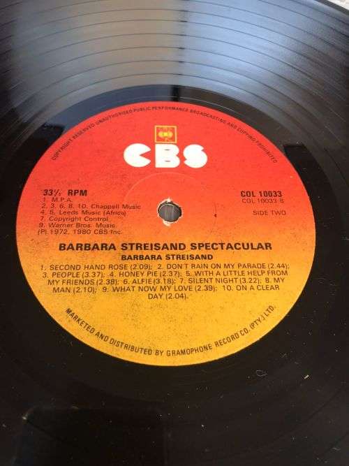 BARBRA STREISAND - SPECTACULAR (LP)  RHODESIA / ZIMBABWE Press 1980