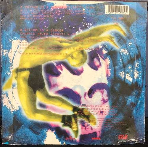 SNAP ~ RHYTHM IS A DANCER (7 SINGLE 45 RPM) 1992 UK PRESS BENITO BENITES