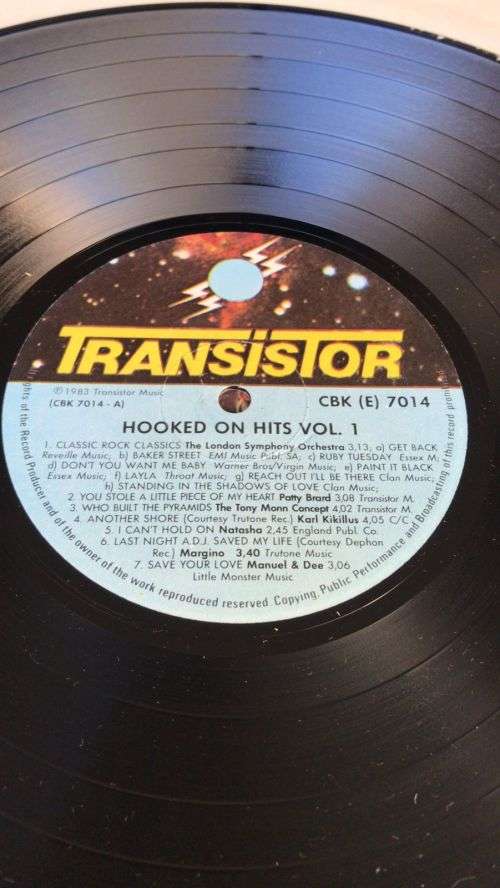HOOKED ON HITS VOL 1 - Various Original Artists (LP) 1983 - Transistor Label SA Press