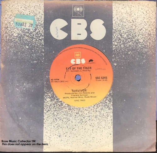 SURVIVOR - EYE OF THE TIGER (`ROCKY III` MOVIE THEME TUNE) (7 SINGLE 45) SA PRESS 1982
