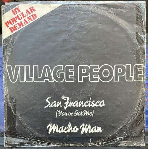 VILLAGE PEOPLE - SAN FRANCISCO / MACHO MAN 12` SINGLE (LP) UK PRESS 1978