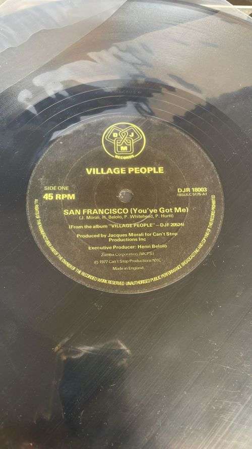 VILLAGE PEOPLE - SAN FRANCISCO / MACHO MAN 12` SINGLE (LP) UK PRESS 1978