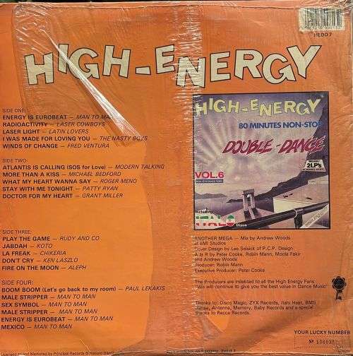 HIGH-ENERGY 80 MINUTES NON-STOP VOL.7 ITALO DISCO (LP) SA 1987 - VG+/EX CONDITION