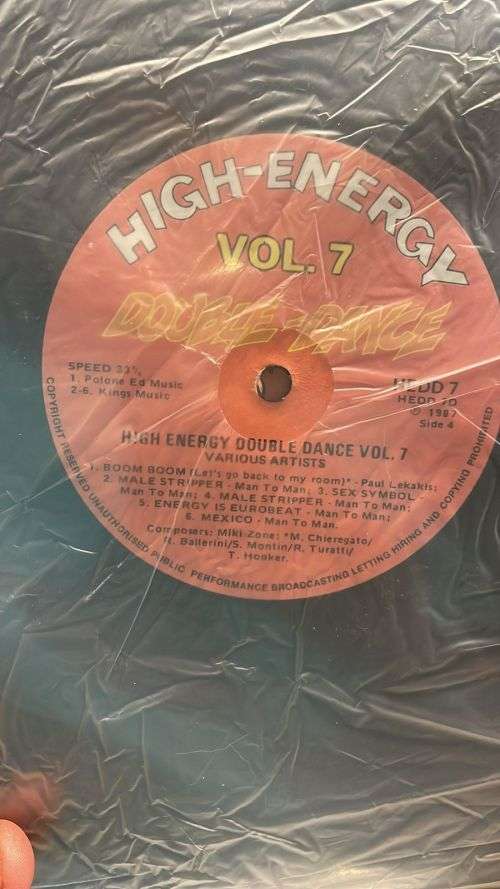 HIGH-ENERGY 80 MINUTES NON-STOP VOL.7 ITALO DISCO (LP) SA 1987 - VG+/EX CONDITION