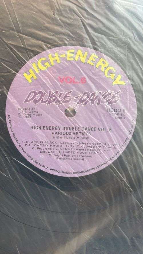 HIGH-ENERGY 80 MINUTES NON-STOP VOL.6 ITALO DISCO (LP) SA 1986 - VG+/EX CONDITION
