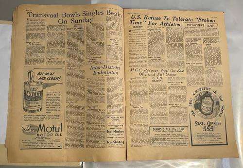 1947 SPORTS EXPRESS TABLOID NEWSPAPER - Original Edition From 26 Feb 1947 Complete