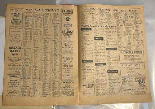 1947 SPORTS EXPRESS TABLOID NEWSPAPER - Original Edition From 26 Feb 1947 Complete