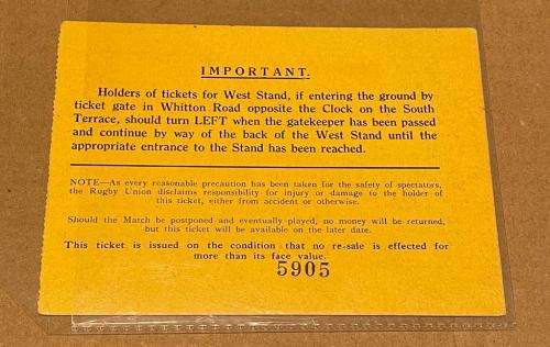 1930 RARE ENGLAND vs SCOTLAND RUGBY PROGRAMME + TICKET 15 MAR 1930 TWICKENHAM, LONDON