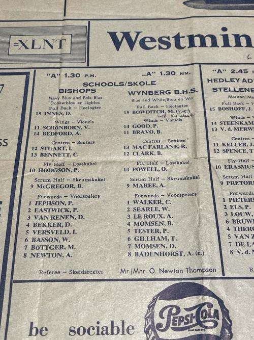 1962 RARE SOUTHERN UNIVERSITIES vs BRITISH LIONS RUGBY PROGRAMME 6 JUNE 1962