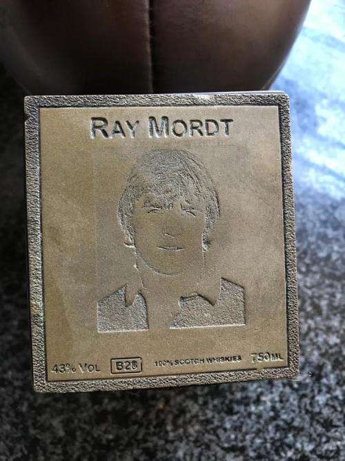 RUGBY MEMORABILIA ITEM - RUGBY BALL LEGENDS BELLS WHISKY DECANTER RAY MORDT LIMITED EDITION OF 300