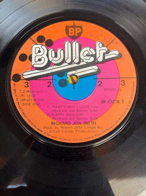 RICHARD JON SMITH - CANDLELIGHT / Happy And Gay [7 SINGLE EP 45]  (1972) SA Press VG+