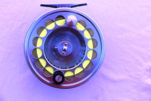 Stealth Blue Water Fly Fishing Reel + Spare Spool. Includes Backing & Fly Lines