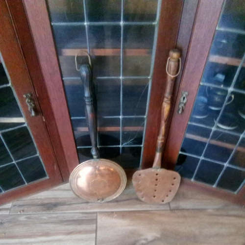 Two antique decor fireplace items