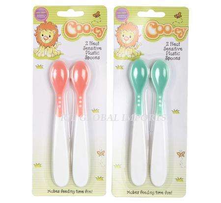BABY THERMOCHROMATIC FEEDING SPOONS - TWIN PACK