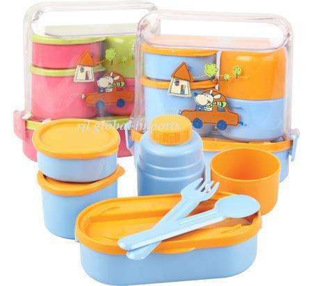 LUNCH BOX SET With HANDLE  - 6PCE