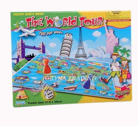 WORLD TOUR - PUZZLE  BOARD GAME FOR KIDS