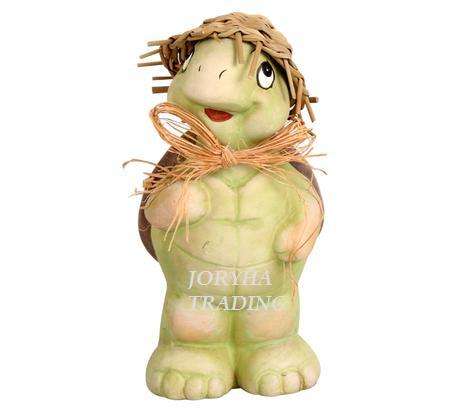 ORN TURTLE CERAMIC STANDING With HAT 15cm