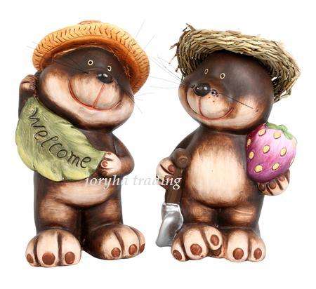 Orn Ceramic Garden Mole 21cm  available in 2 styles