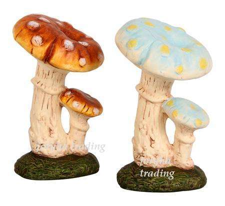 Orn Mushroom Lrg/Sml 10.5x19cm Assorted