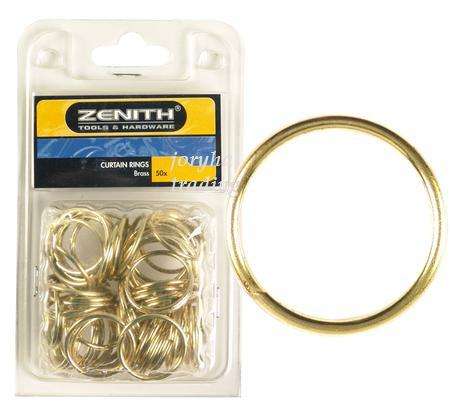 Curtain Rings Brass Pack-50 Zenith