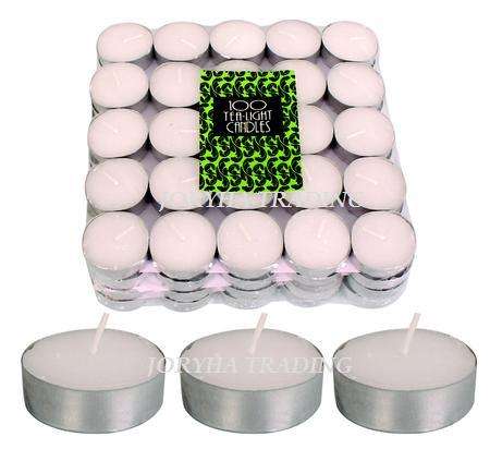 NEW IMPROVED QUALITY - Pack of 100 Tea Light Candles
