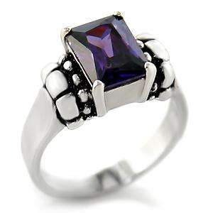 2 carat Amethyst CZ Ring in Size 6, 7, 8