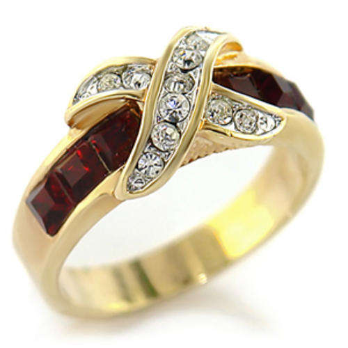 Siam Channel Set CZ Simulated Diamond Ring in Size 8