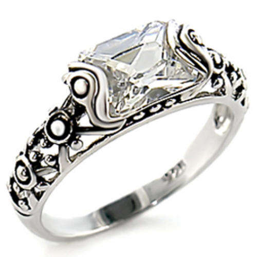 Solitaire simulated Diamond Cocktail ring in sizes 7 only