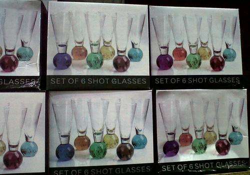 Set of 6 Colourful Shot Glasses