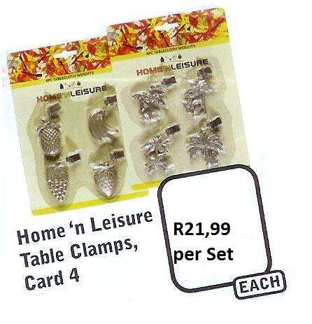 HEAVY METAL - TABLE CLOTH CLAMP HANGERS R29,99 for 2 pks
