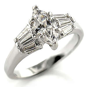 with FREE HANDBAG HANGER!   1 Carat Clear Simulated Diamond Ring in Size 9