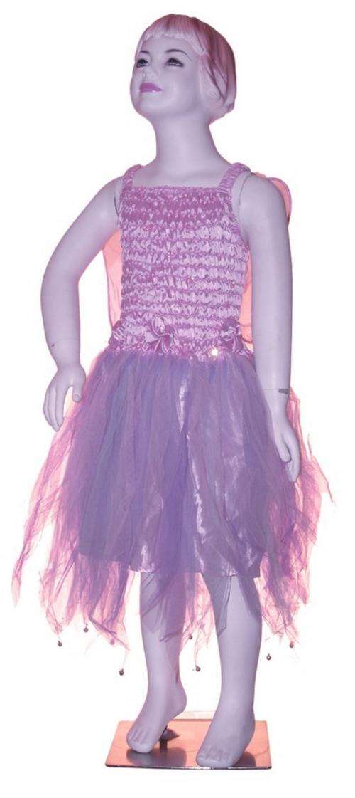 Girls Fairy Dress: FAIRY ROUCHED DRESS- WITH WINGS