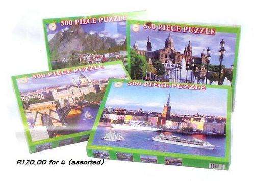 NEW BOXED & SEALED - 500 PIECE LANDSCAPE PUZZLES - 4 IN THIS BULK PACKAGE
