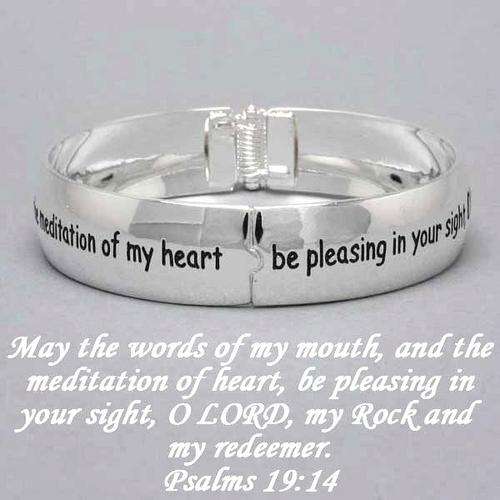 HINGED BRACELET - MAY THE WORDS OF MY MOUTH...PSALMS19:14
