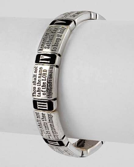 NEW ITEM - TEN COMMANDMENTS SILVER BRACELET