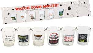 "JOKES" TOT GLASSES - SET OF 6