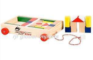 EDU 32PCE BLOCKS IN WAGON 28X18CM