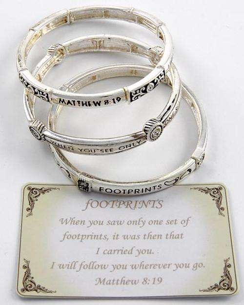 NEW & EXCLUSIVE: FOOTPRINTS  INSPIRATION BRACELET