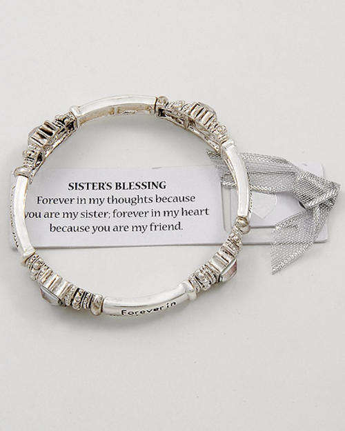 SISTER INSPIRATIONAL BLESSING STRETCH BRACELET