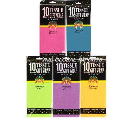 Gift Wrapping - Tissue Paper BRIGHTS - 100 Sheets for R70,00