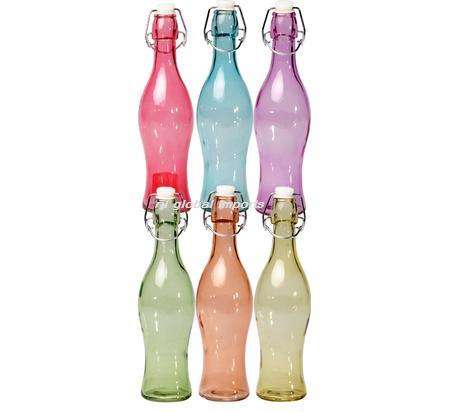 28 cm Glass Bottle in variety of colours as shown