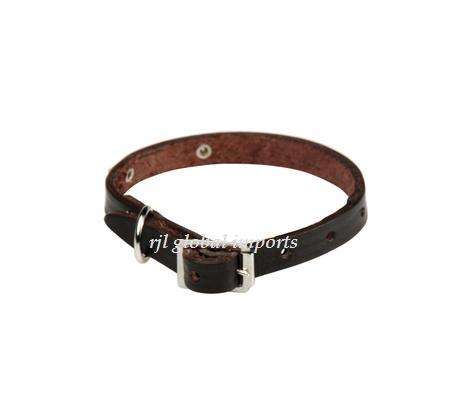 PET DOG-COLLAR LEATHER RIVETTED 13mm
