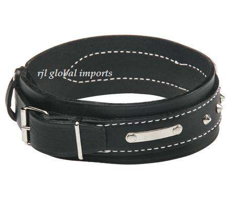 PET DOG-COLLAR LEATHER BULLDOG 32mm