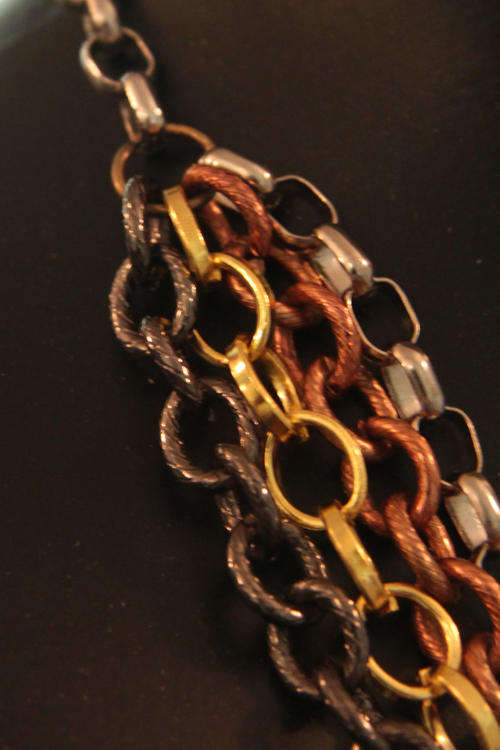 multi coloured chain necklace